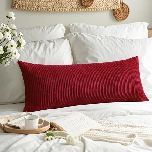 Miniatura 271 de Artscope Fundas de Almohada de Pana a Rayas Acogedoras Súper Suaves Decorativas Cuadradas Fundas de Cojín para Sofá Sillón Dormitorio Decoración