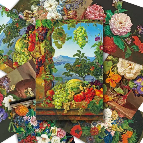 Miniatura 3 de Berkin Arts Paquete de 12 tarjetas de felicitación de arte clásico para todas las ocasiones con 12 sobres, flores de 4 x 6 pulgadas, varios diseños