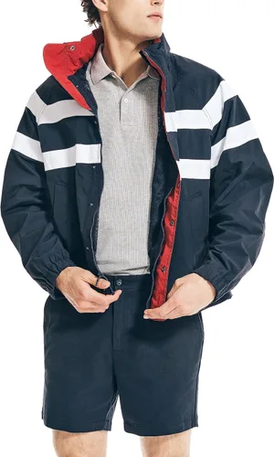 Miniatura 26 de Nautica playera polo clásica de mangas cortas, color sólido, para hombre