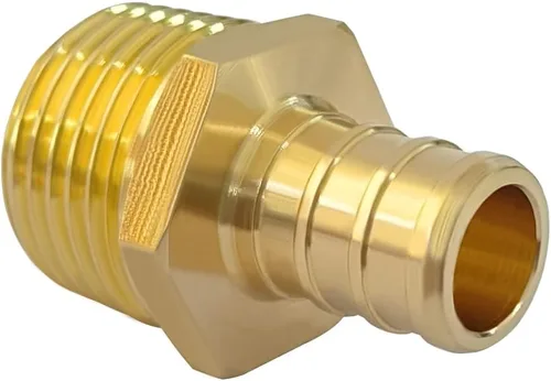 Miniatura 5 de Hooshing Paquete de 5 adaptadores macho Pex de 1/2 pulgada x 1/2 pulgada NPT de latón