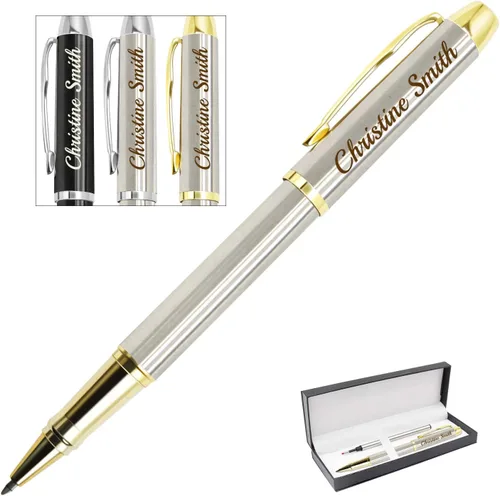 Miniatura 7 de Amlion Bolígrafos personalizados grabados con nombre, bolígrafos recargables de recarga media, regalos personalizados para hombres y mujeres Pen