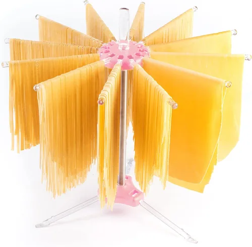 Miniatura 11 de PASTALINDA Secador de pasta, 12 Policarbonato 7.9 in Brazos Largos, Acero Inoxidable. 15.7 in Altura. - Verde
