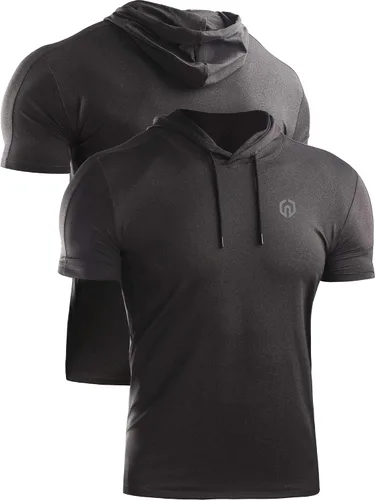 Miniatura 2 de NELEUS Camiseta deportiva Dry Fit Performance con capucha para hombre