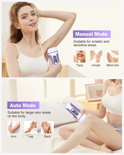 Miniatura 4 de Dispositivo de depilación IPL, modelo: AI08, para piernas faciales, brazos, línea de bikini