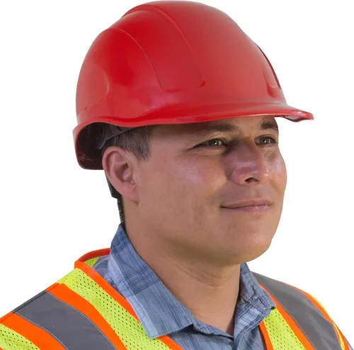 Miniatura 6 de JORESTECH Casco de Seguridad Duro Naranja de HDPE Estilo Gorra Casco con Suspensión de Trinquete Ajustable de 4 Puntos para Trabajo, Hogar y Rojo