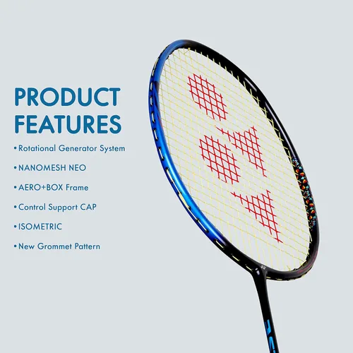 Miniatura 3 de YONEX Raqueta de bádminton Smash (G4, 2.57 oz, 28 libras de tensión)