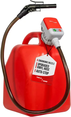 Terapump TRFA01 de segunda generación. No más levantar los contenedores de combustible con la bomba de transferencia de combustible que se ajusta a