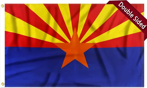 FLAGWIN Bandera de Arizona de 3 x 5 pies, bandera de doble cara para exteriores, 3 capas, colores vivos y a prueba de decoloración, banderas del