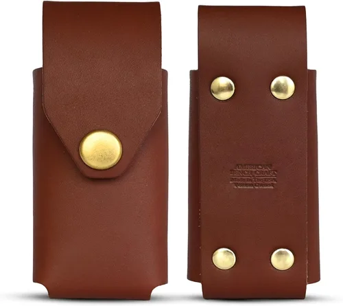 Miniatura 3 de Funda de multiherramienta de cuero para Gerber Suspension y Gerber Suspension NXT (marrón) - Portaherramientas de cinturón de cuero de grano