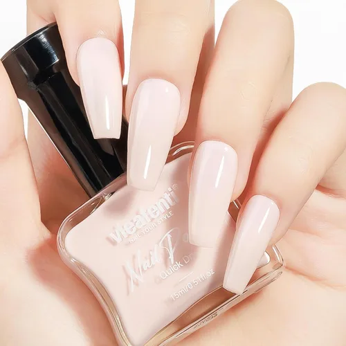 Miniatura 10 de Esmalte de uñas rosa intenso brillante, 0.5 onzas líquidas, esmalte de uñas de secado rápido de alto brillo, aplicación suave de larga duración