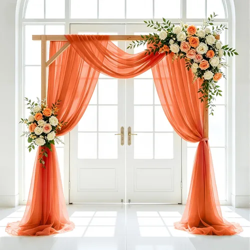 Miniatura 20 de Tela para Drapeado de Arco de Boda Azul Real 20 FT 1 Panel Cortinas de Gasa Azul Cortinas de Telón de Fondo Transparentes Arcos de Boda
