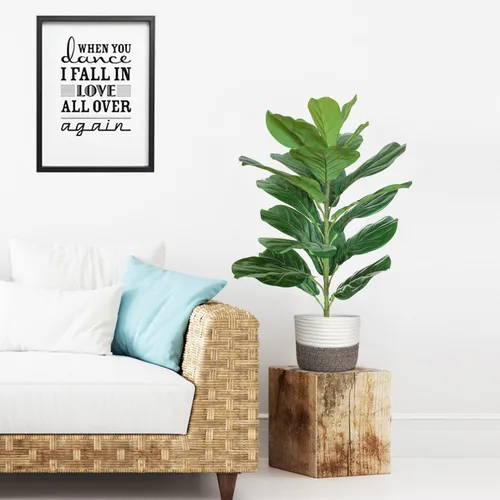 Miniatura 3 de Árbol de higuera de hoja de violín artificial y ficus de lira para decoración de oficina en el hogar, 30 pulgadas