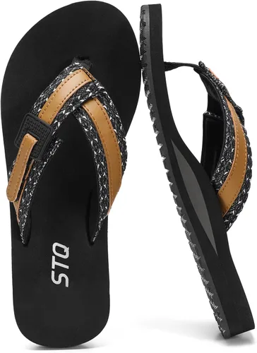 STQ Sandalias ortopédicas para mujer, sandalias de playa ajustables con soporte de arco para aliviar la fascitis plantar