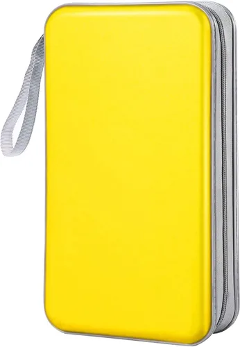 Miniatura 15 de Funda Cartera para CD, capacidad para 80 DVD VCD medios Blu-ray, estuche cartera soporte organizador de almacenamiento (verde oscuro)
