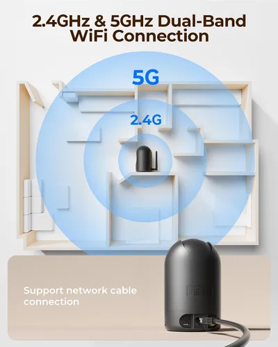 Miniatura 4 de FOSCAM Cámara de seguridad para el hogar R4S Cámara IP WiFi de 4 MP, monitor inalámbrico para bebé con detección humana AI, detección de sonido