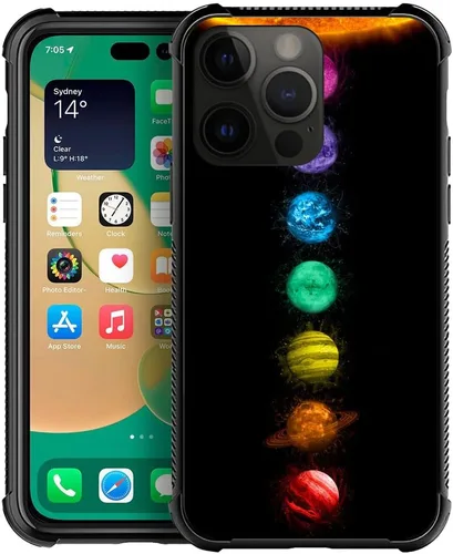 Miniatura 60 de ZHEGAILIAN Funda compatible con iPhone 14, funda de munición AK 47, parte trasera de vidrio templado+funda protectora de TPU de silicona suave