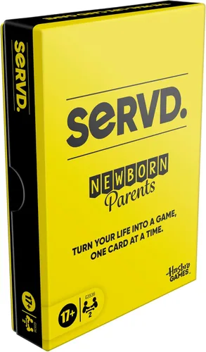 Hasbro SERVD Juego Edición para Padres Primerizos – Divertidísimo Juego de Cartas para Parejas de la Vida Real para Bebés y Nuevos Padres, Primeros