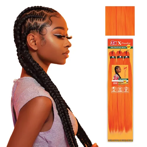 Miniatura 30 de Sensationnel X-Pression - Trenzas prestiradas, 3 unidades, 58 pulgadas, paquete de 1 unidad, 1B