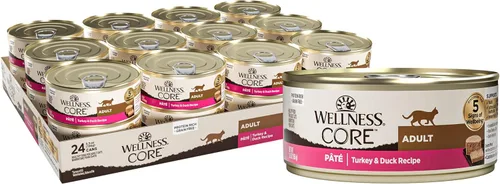 Miniatura 11 de Wellness CORE Pate - Alimento húmedo enlatado para gatos adultos, natural, rico en proteínas, sin granos, receta de pollo y pavo, 3 onzas, paquete