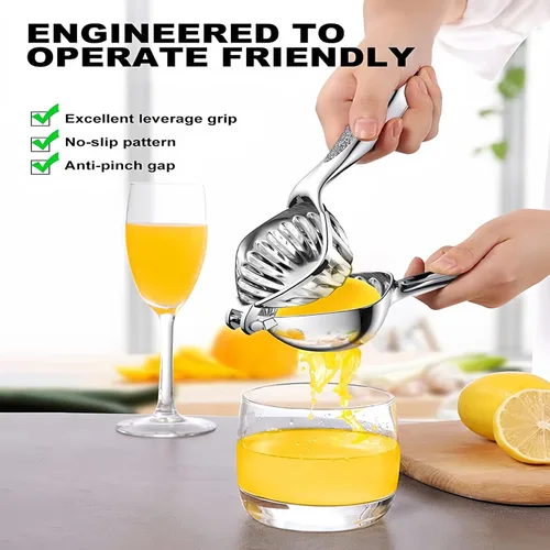 Miniatura 9 de WUJIE Exprimidor manual ligero de cítricos, prensa manual de limón y lima con gran capacidad, fácil de apretar prensa profesional de frutas