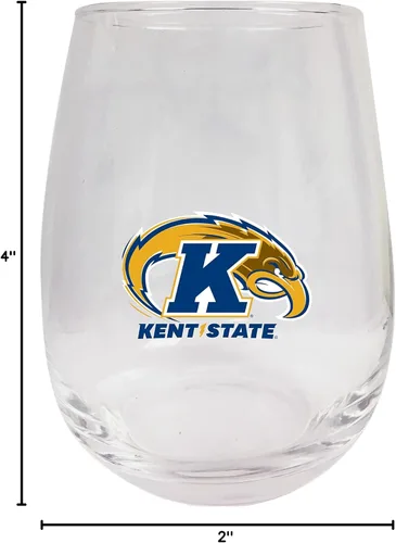 Miniatura 5 de Kent State University - Copa de vino sin tallo de 15 onzas (individual) con licencia