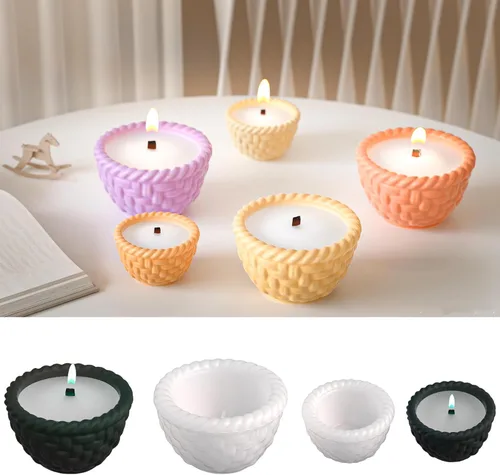 Miniatura 11 de Molde de vela de ardilla, moldes de silicona de fundición de resina para decoración del hogar y fabricación de velas, molde en espiral de onda