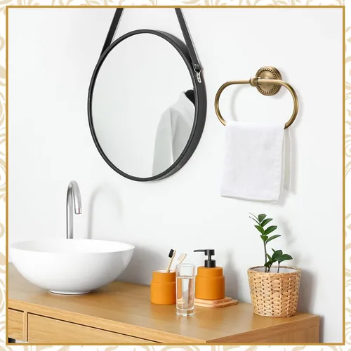 Miniatura 6 de Juego de 4 piezas de accesorios de baño de latón antiguo dorado, juego de toallero montado en la pared y anillo para toallas y soporte para papel