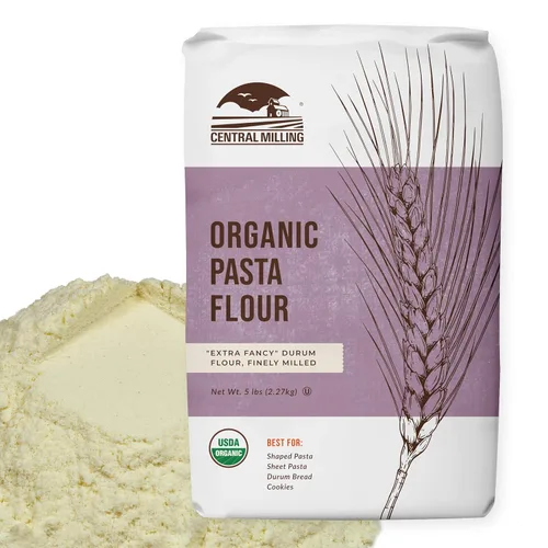 Harina de pasta 100% orgánica, 00 harina para hornear, 5 libras