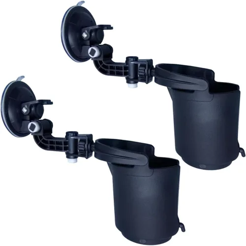 Miniatura 7 de Soporte plegable empotrado para bebidas, portavasos para consola de automóvil con ventosa, soporte ajustable para botellas de bebida para vehículo