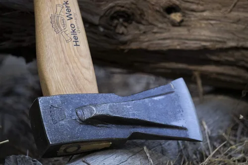 Miniatura 9 de 1844 Helko Werk Germany Traditional Spaltaxt - Hacha alemana para dividir leña, hacha de madera y taladro de madera de tamaño mediano, hecho