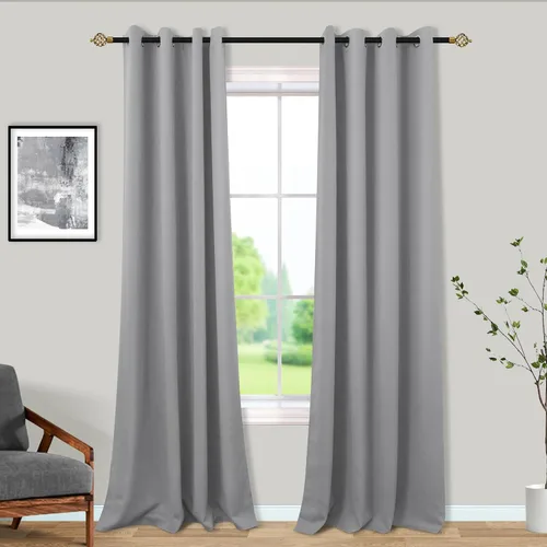 Miniatura 123 de Mrs.Naturall Cortinas Azul Real para Dormitorio, Cortinas Opacas Cortas Medianas Azul Cobalto para Cocina Decoración de Habitación de Adolescentes