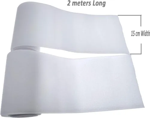 Miniatura 3 de 6 '' Ancho x 2 Metros Longitud Blanco Coser En Cinta De Gancho Y Bucle Cinta De Tela De Nylon (Blanco, 6 Pulgadas x 2 Metros)