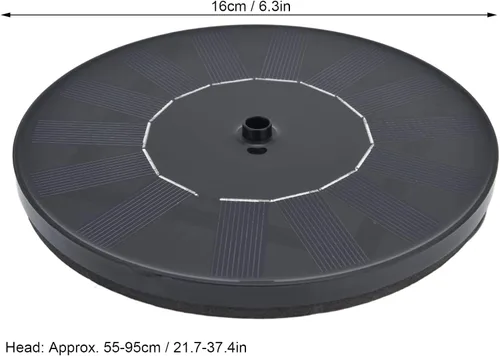 Miniatura 5 de Ciciglow Fuente solar, bomba de fuente de energía solar, 1.4 W, bombas de agua flotantes para baño de pájaros para jardín, patio, estanque y piscina