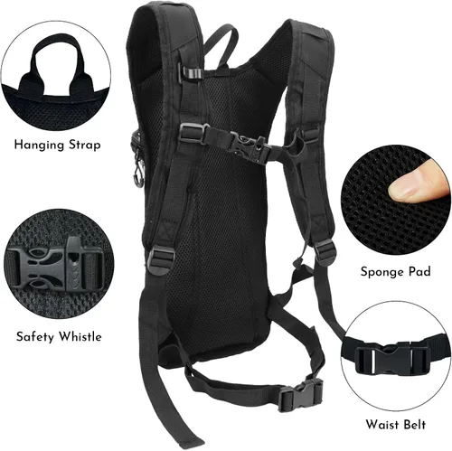 Miniatura 3 de Zavothy Rave Hydration Backpack with 3L Bladder, Colorful Festival Hydration Pack with Side Pockets, Lightweight Water Backpack for EDM, Music