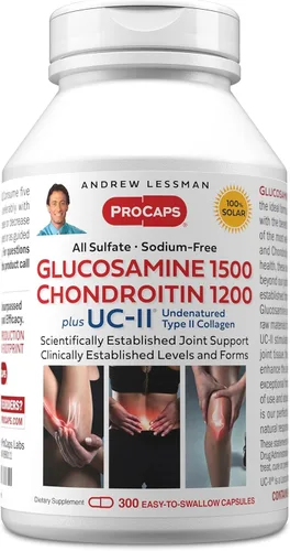 Miniatura 9 de Andrew Lessman Glucosamina condroitina + UC-II – 150 cápsulas – 100% forma de sulfato, ingredientes y niveles establecidos por la investigación