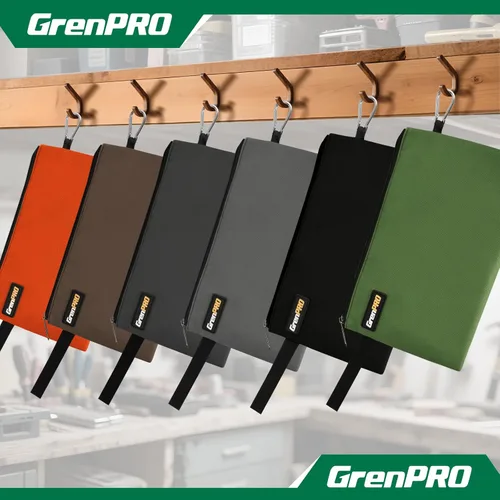 Miniatura 4 de GRENPRO Bolsa de herramientas con cremallera, bolsa de herramientas pequeña de 12 pulgadas, bolsa de almacenamiento multiusos, bolsa de herramientas