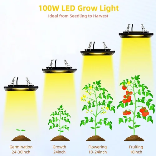 Miniatura 6 de Luz LED de crecimiento impermeable de 100 W de espectro completo, luz LED COB blanca de 3500 K, disipación de calor natural sin ruido, adecuada