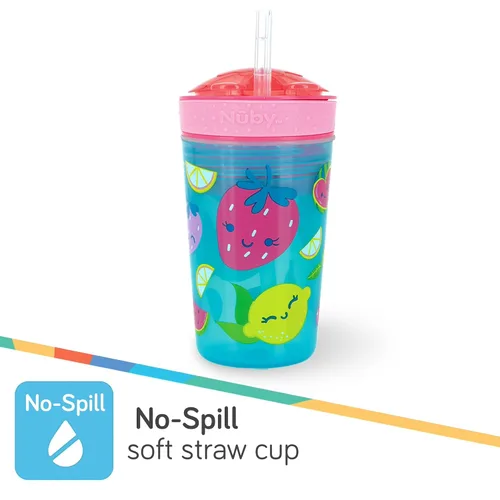 Miniatura 10 de Nuby Tazón de aperitivo todo en uno y taza de popote suave antiderrames, los colores y las impresiones de Snack N' Sip pueden variar. Capacidad
