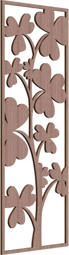 Miniatura 11 de 9 3/8 pulgadas de ancho x 24 3/8 pulgadas de alto x 1/4 pulgadas de alto, Bradford Paneles de pared decorativos de madera de calado, roble rojo rojo