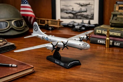 Miniatura 13 de Daron Worldwide Trading B-29 Superfortress Enola Gay Vehículo (escala 1:200), Blanco