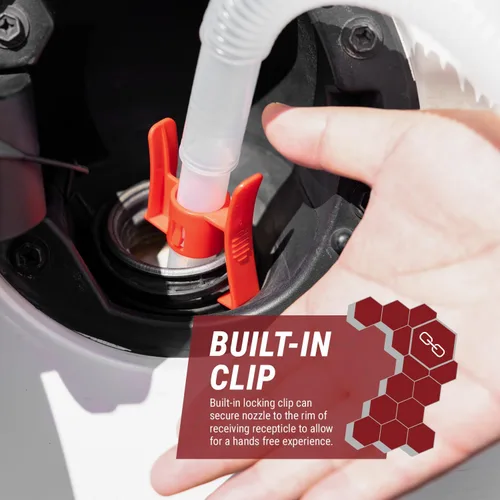 Miniatura 4 de TERA PUMP TRM20-XL - Bomba manual de transferencia de combustible para latas de carreras, bomba sifón manual para latas Jerry, manguera de salida