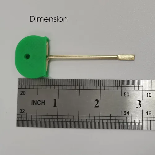Miniatura 6 de Reemplazo de llave de emergencia de baño/dormitorio para puerta interior, paquete de 4 (dorado con tapa)