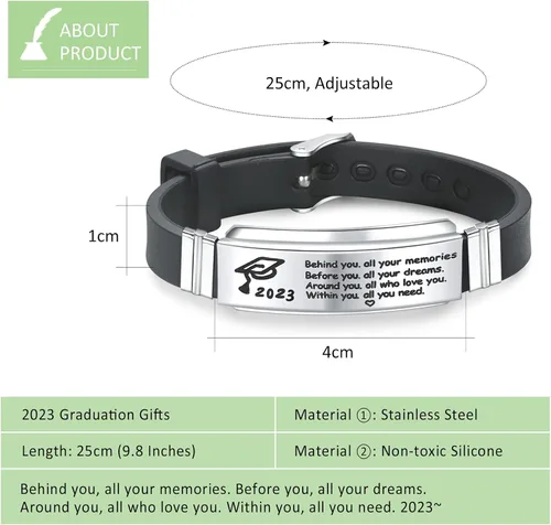 Miniatura 2 de KOORASY Graduation Gifts for Him 2023, Graduation Gifts for Her College Graduation Gifts for College Students Male, High School College Bracelets