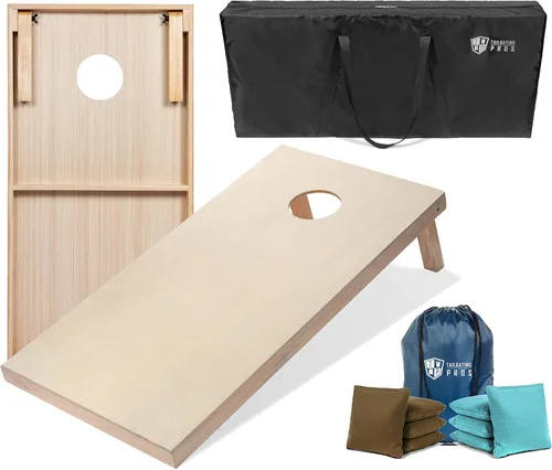 Miniatura 67 de Tailgating Pros Tablas para juego de cornhole - 4 x 2 pies y 3 x 2 pies. Juego de cornhole con estuche de transporte y juego de 8 bolsas de maíz