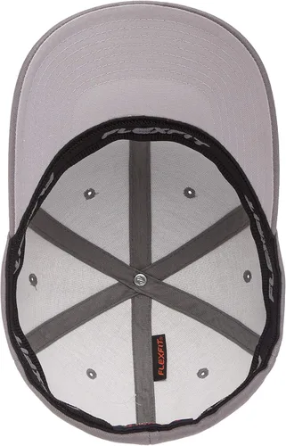 Miniatura 4 de Flexfit Gorra ajustada de sarga de algodón para hombre, plateado