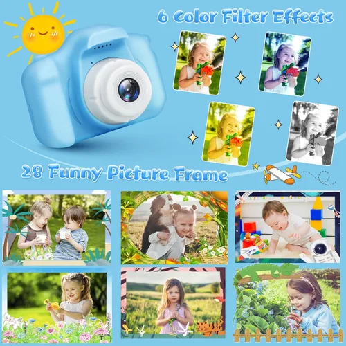 Miniatura 4 de Cámara para Niños y Niñas, Cámara Digital GPOSY para Niños, Cámara para Niños Pequeños Regalos de Juguete de Navidad y Cumpleaños para Niños de 3 4