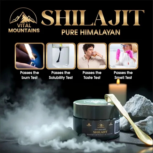 Miniatura 4 de Resina Shilajit pura del Himalaya para hombres y mujeres, rica en ácido fúlvico con más de 85 minerales traza para fuerza, energía, resistencia
