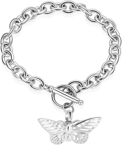 Miniatura 45 de Minicremation Joyas de cremación para cenizas – Collar conmemorativo de mariposa con colgante de urna para cenizas de seres queridos