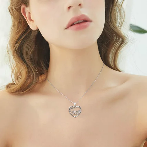 Miniatura 6 de Collar con estetoscopio de plata de ley con diseño de corazón y enfermería, regalo para enfermeras y médicos