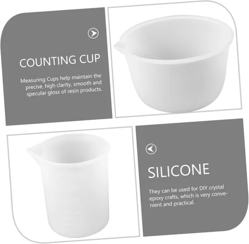 Miniatura 8 de TEHAUX 2 juegos de moldes de silicona kits de resina moldes para resina silicona taza medidora moldes de resina tazas medidores de resina
